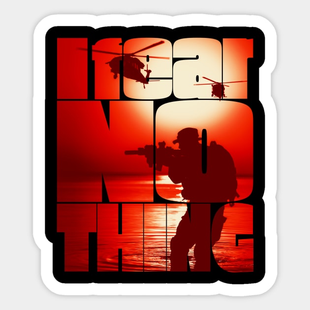 I Fear Nothing Military Raid Sticker by Getmilitaryphotos